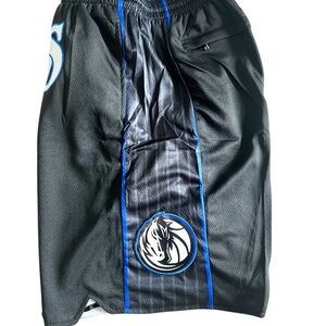 Just Don Black and Blue Athletic Shorts